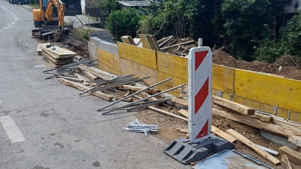 Започна изградбата на потпорен ѕид на улица „Маршал Тито“ во Берово
