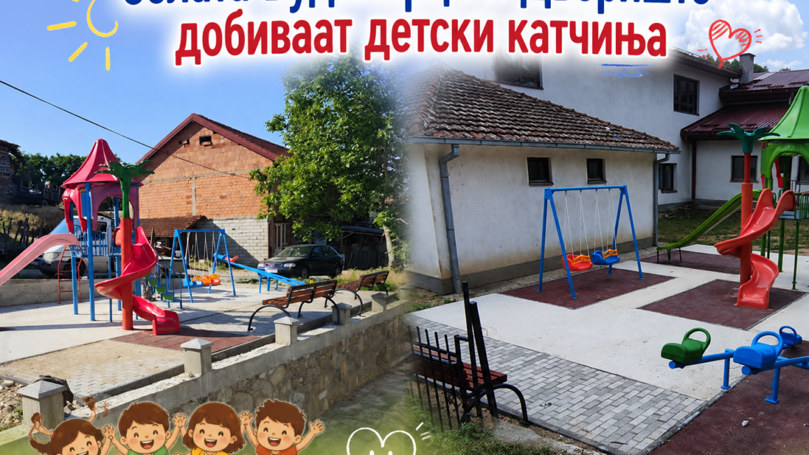 Децата од с.Двориште и с.Будинарци добиваат нови детски игралишта, со реквизити
